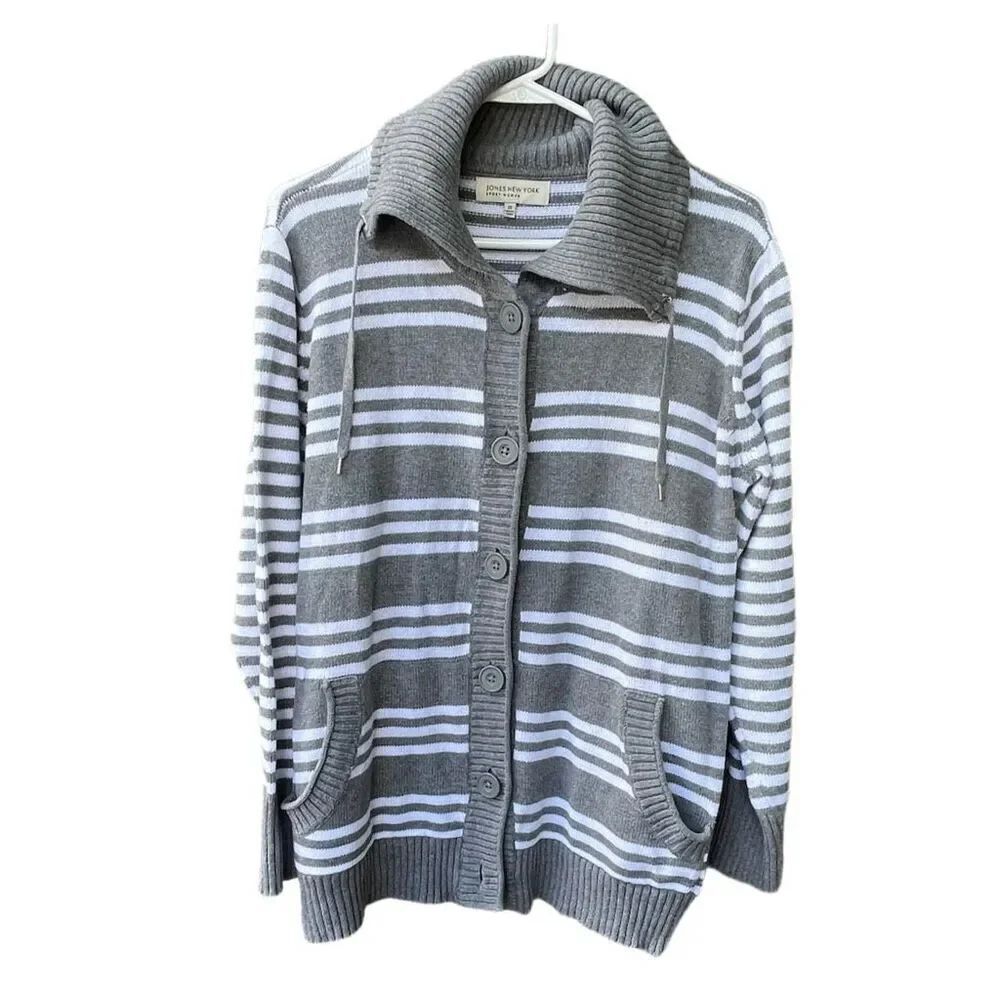 Jones New York Sport Woman 2X cardigan striped